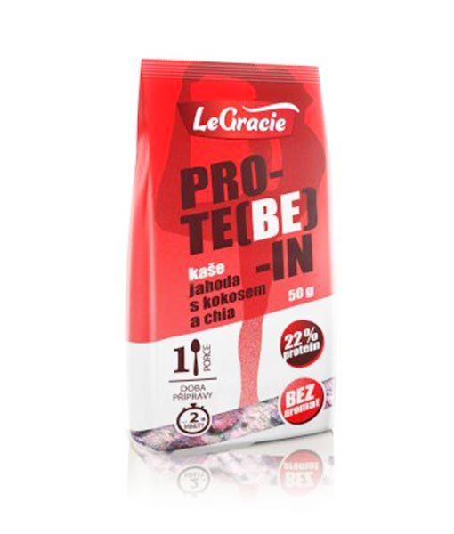 Bezlepková proteinová kaše PRO-TE(BE)-IN jahoda s kokosem a chia 50 g